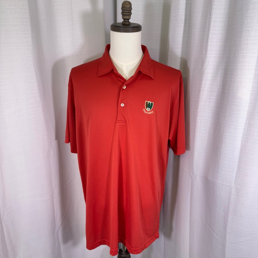 NWOT Peter Millar Pine Valley Golf Club Polo XL Red Summer Comfort Performance